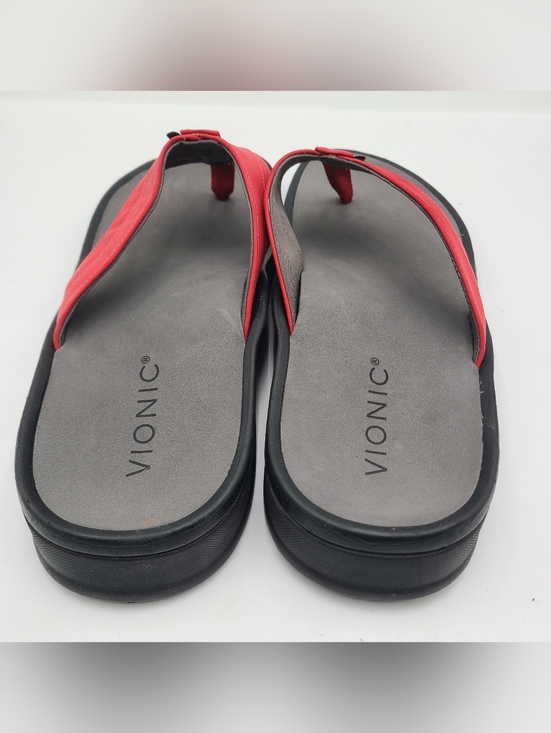 B26 Vionic Thong Sandals Wyatt Red & Black Men\'s Size 11.5 main image 7
